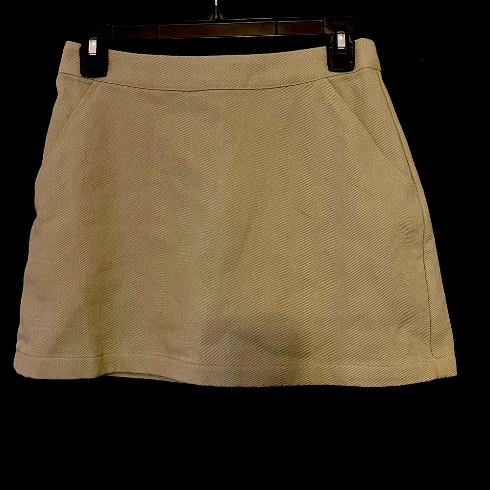 Sage green mini skort